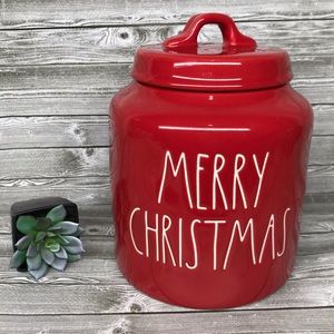 Rae Dunn merry Christmas red large canister LL